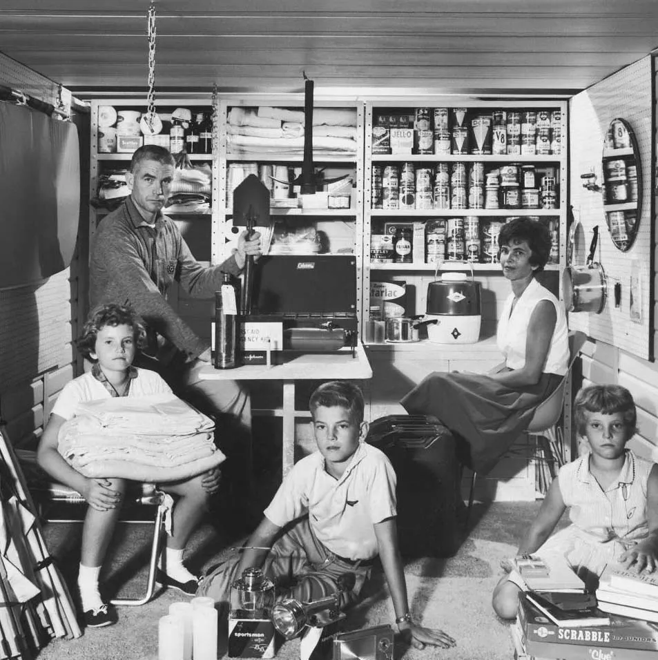 Family in shelter